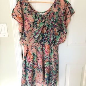 Size Lg-Bar III Floral Mini- Dress